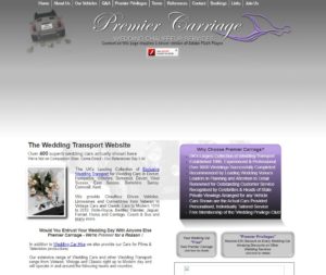 2012 Website with New Logo for Premier Carriage Wedding cars