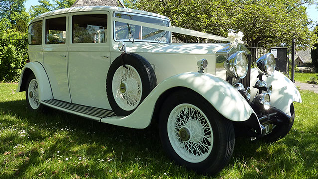 Rolls-Royce 20/25 Limousine wedding car for hire in Cadnam, Hampshire