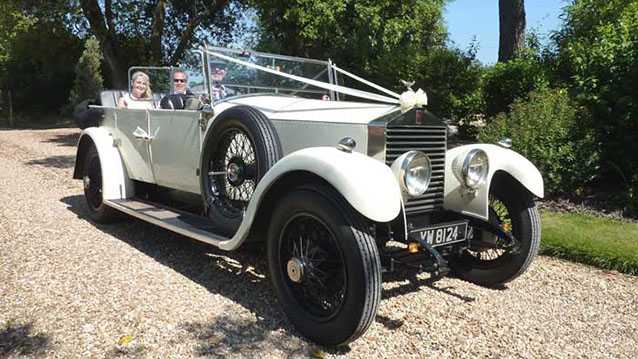 Rolls-Royce Park Ward Convertible wedding car for hire in Christchurch, Dorset