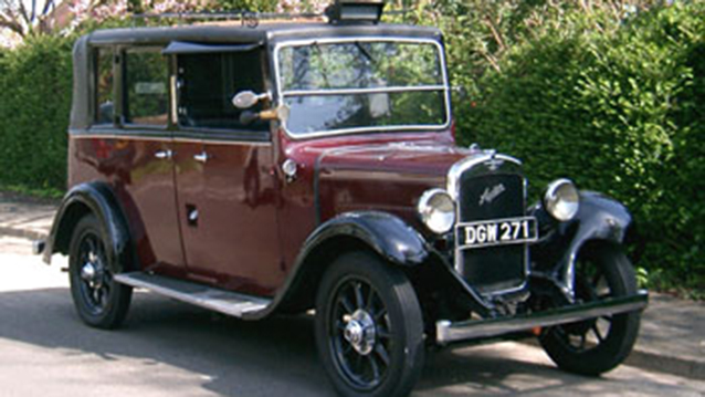 Austin Taxi Landaulette wedding car for hire in Portsmouth, Hampshire