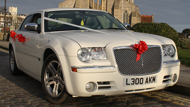 Chrysler 300c wedding car for hire in Portsmouth, Hampshire