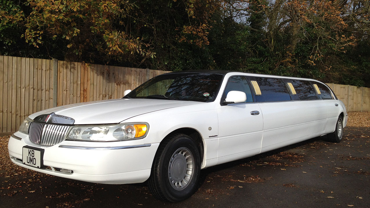 Amercan Limousine White American Stretched Limousine Wedding Car Hire Fareham, Hampshire