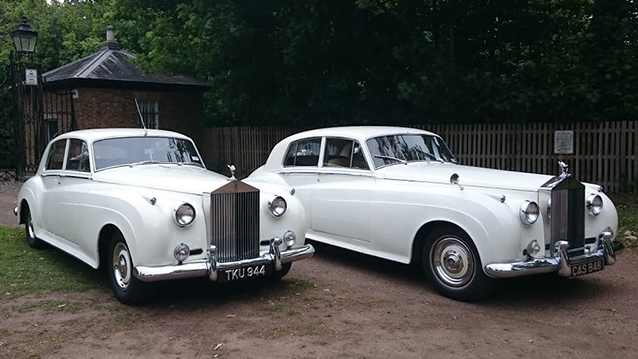 A Pair of Rolls-Royce Silver Cloud II's wedding car for hire in Cobham, West London