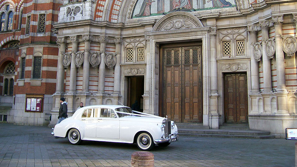 Rolls-Royce Silver Cloud on duty at a wedding in Uxbridge