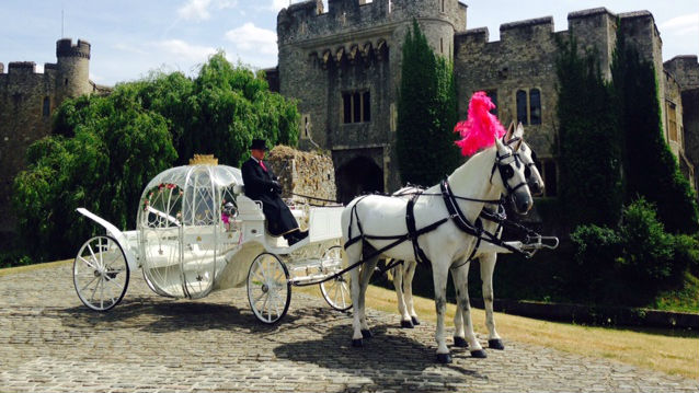 Horse Drawn Cinderella Glass Carriage