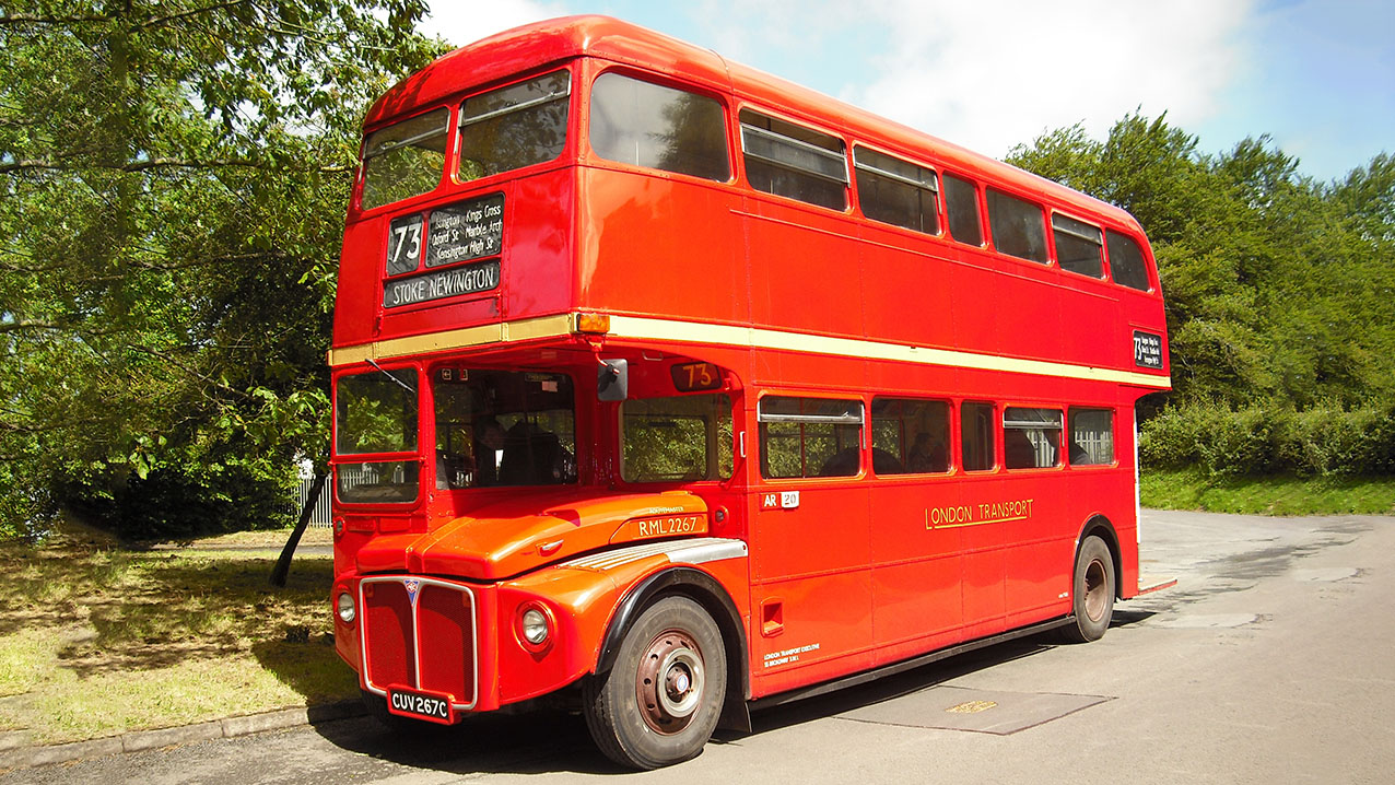 London Routemaster Bus wedding car for hire in Usk, South Wales