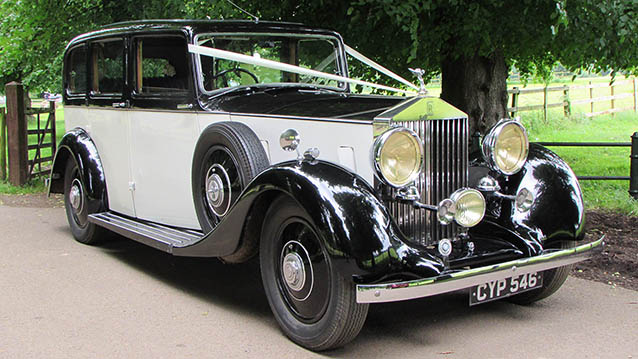 Rolls-Royce 25/30 Limousine wedding car for hire in Aylesbury, Buckinghamshire