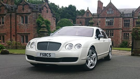 Bentley Continental Flying Spur wedding car for hire in Manchester