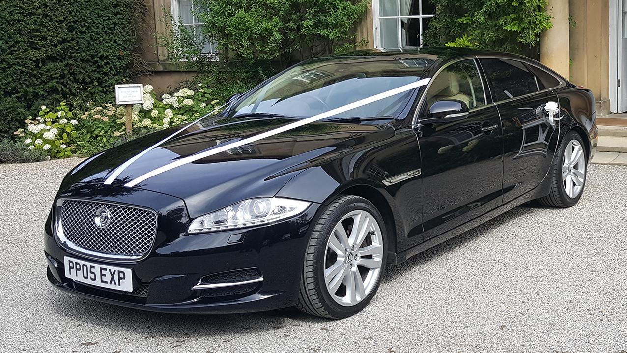 Jaguar XJ LWB wedding car for hire in Bedale, North Yorkshire