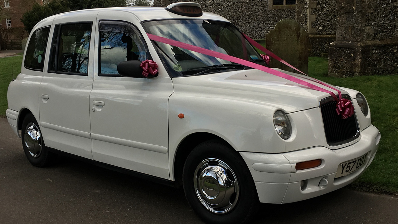 Taxi Cab wedding car for hire in Whitstable, Kent