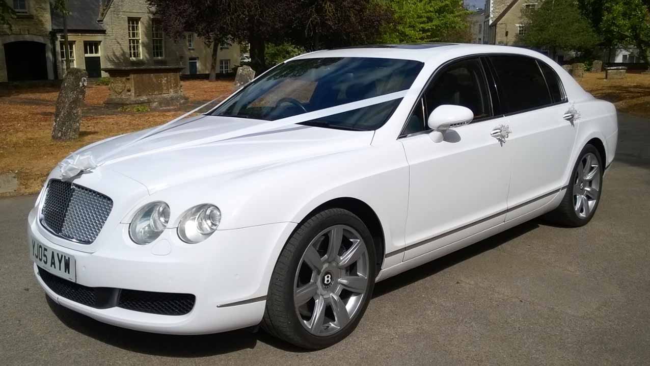 Bentley Continental Flying Spur wedding car for hire in Winslow, Buckinghamshire