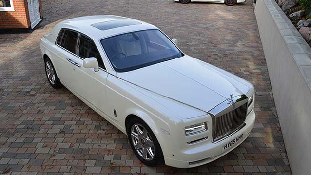 White Rolls Royce Phantom Hire  Wedding Car Rolls Royce Coventry