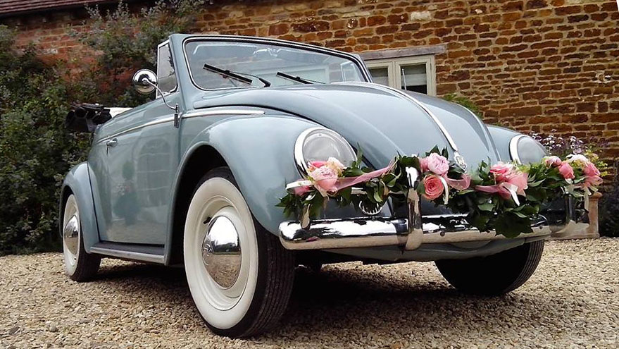 Volkswagen Beetle Karmann Convertible wedding car for hire in Bracknell, Berkshire
