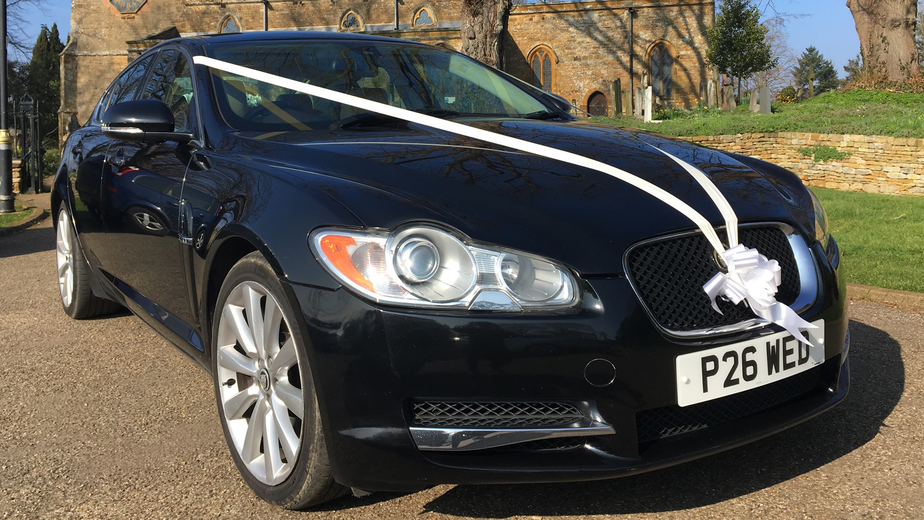 Jaguar XF wedding car for hire in Leeds, West Yorkshire