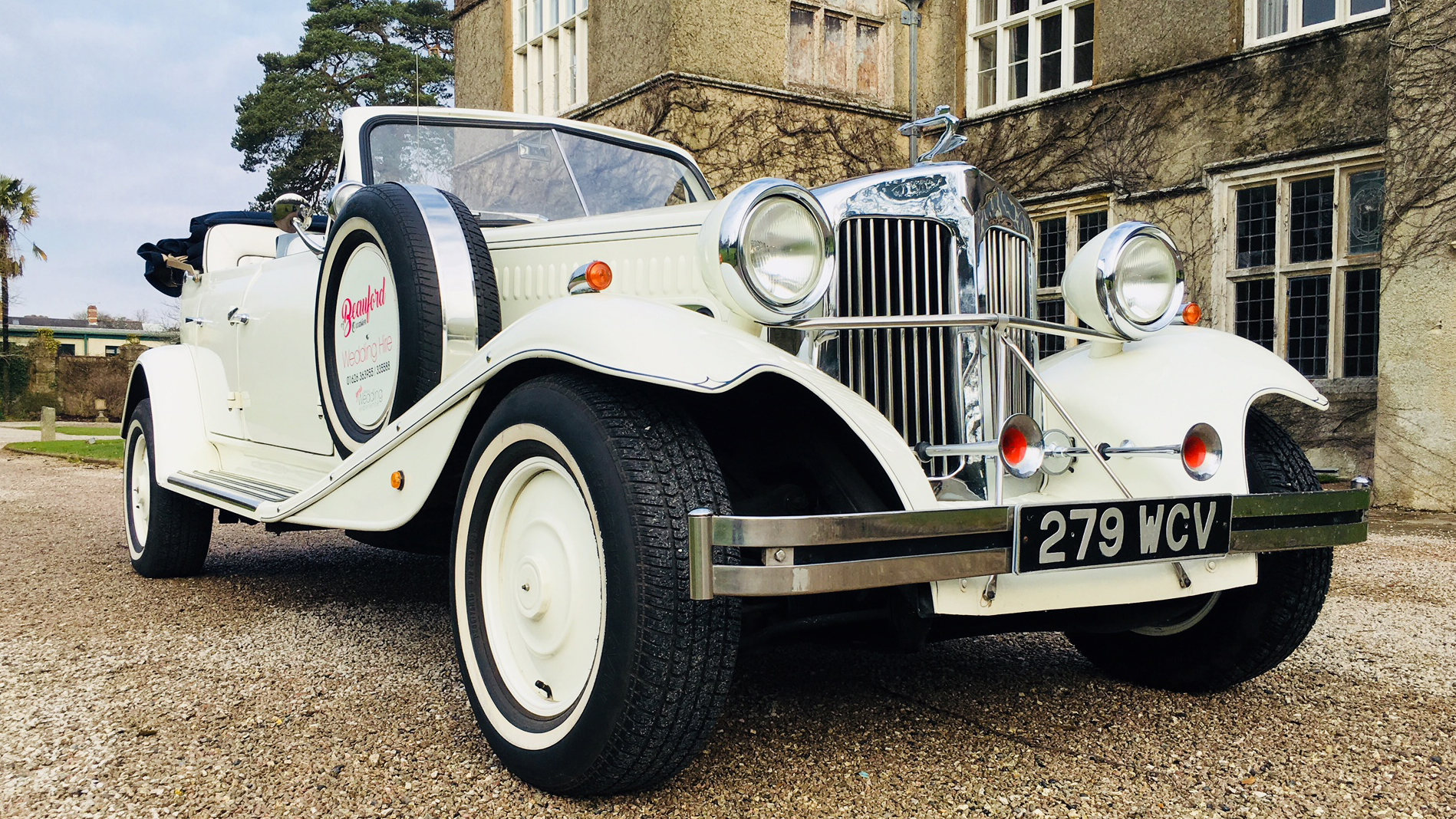 Beauford Convertible wedding car for hire in Newton Abbot, Devon