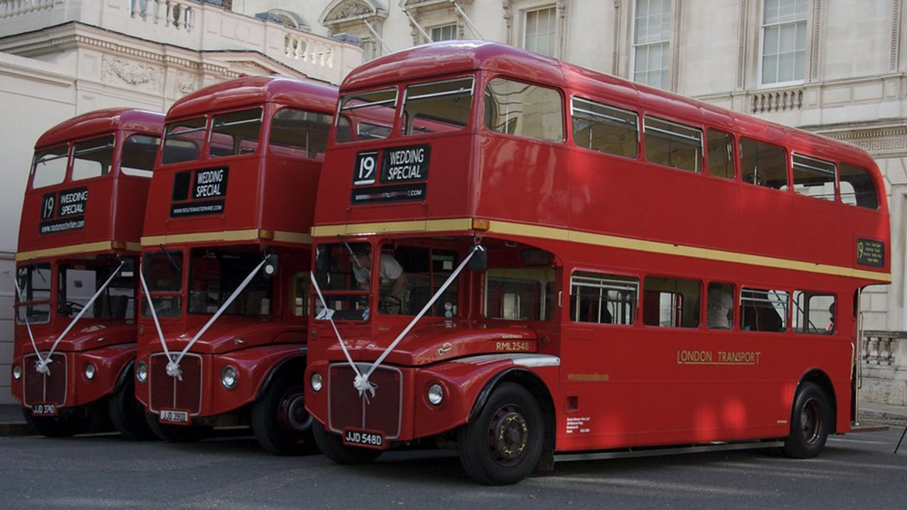 Routemaster Bus wedding car for hire in Hatfield, Hertfordshire