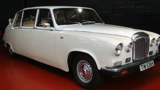 Daimler DS420 Convertible 7 seat Wedding Car Glasgow, Scotland