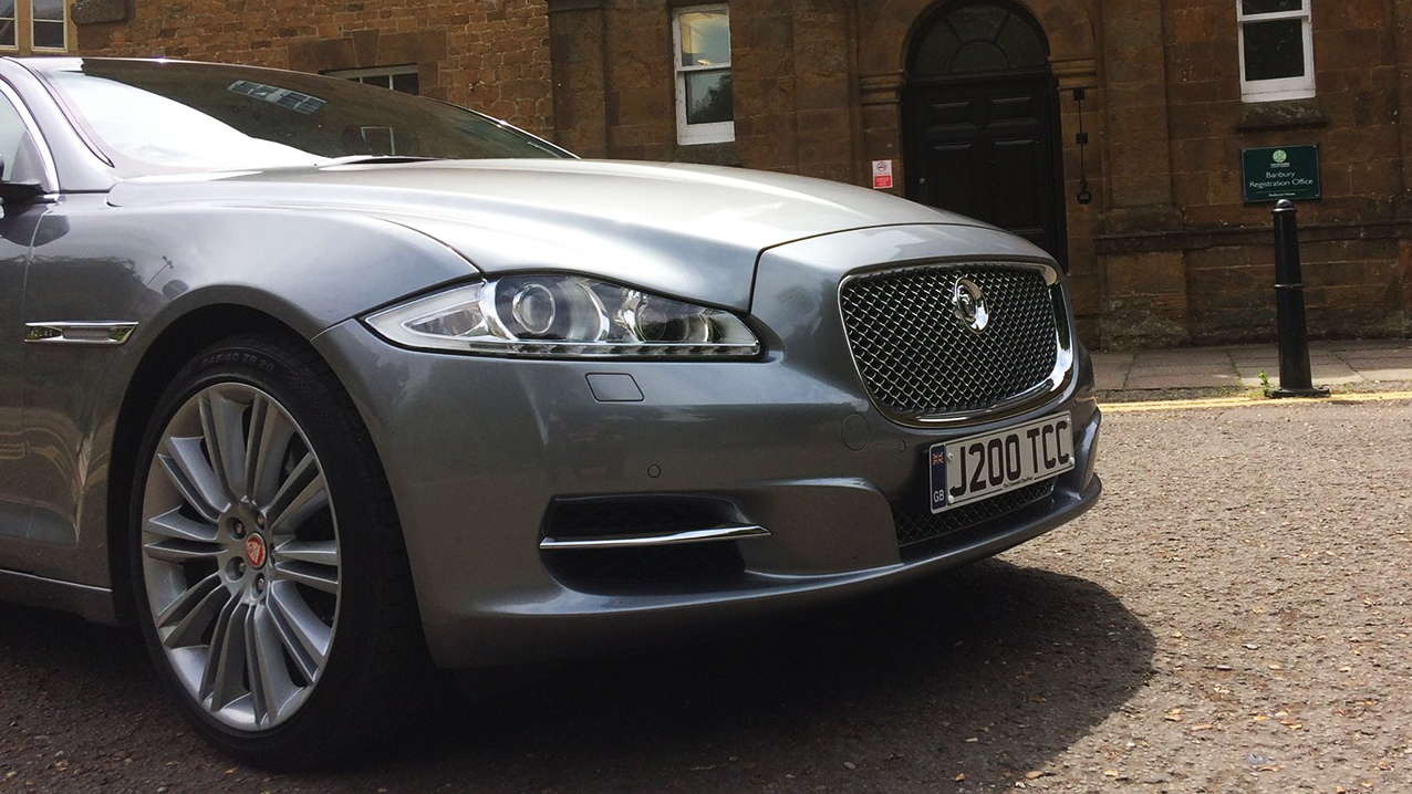 Modern Jaguar XJ Wedding Car Hire Oxford, Cotswolds area