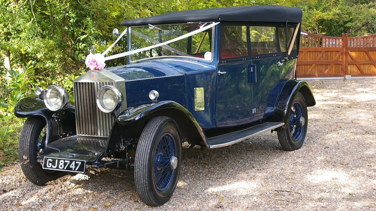 Rolls-Royce 20hp Convertible wedding car for hire in Lewes, East Sussex