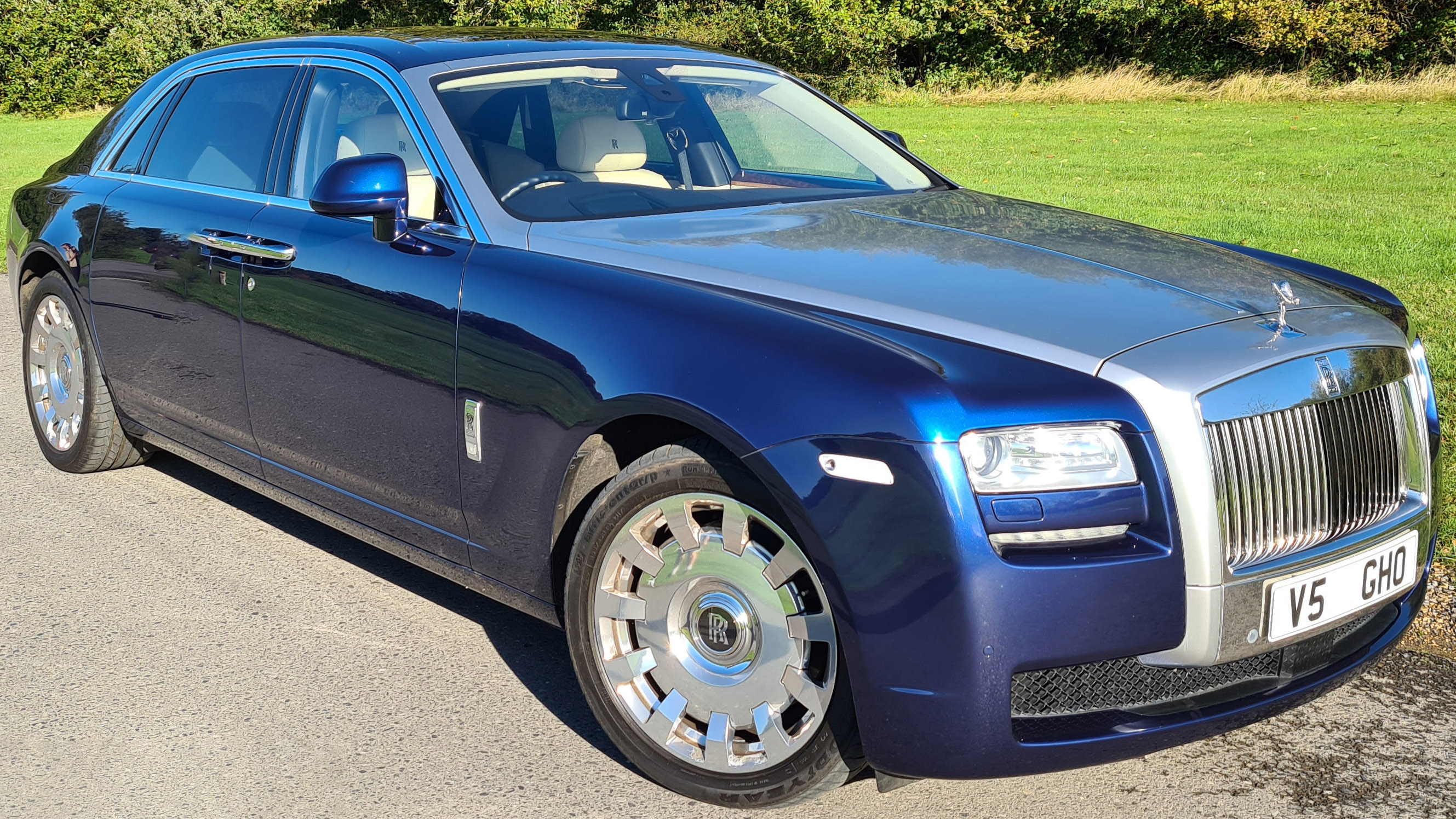 Rolls-Royce Ghost EWB wedding car for hire in Bournemouth, Dorset