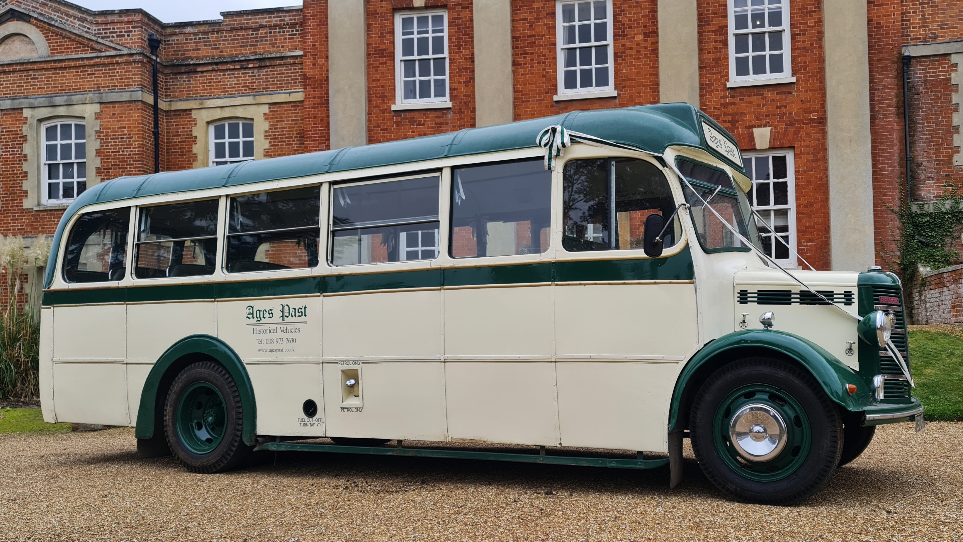 Bedford OB Coach wedding car for hire in Hook, Hampshire