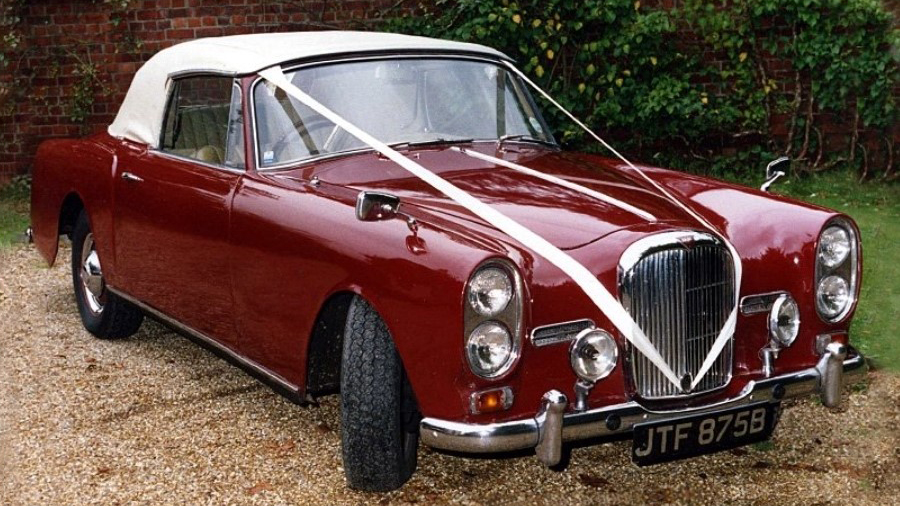 Alvis TE21 Convertible wedding car for hire in Hook, Hampshire