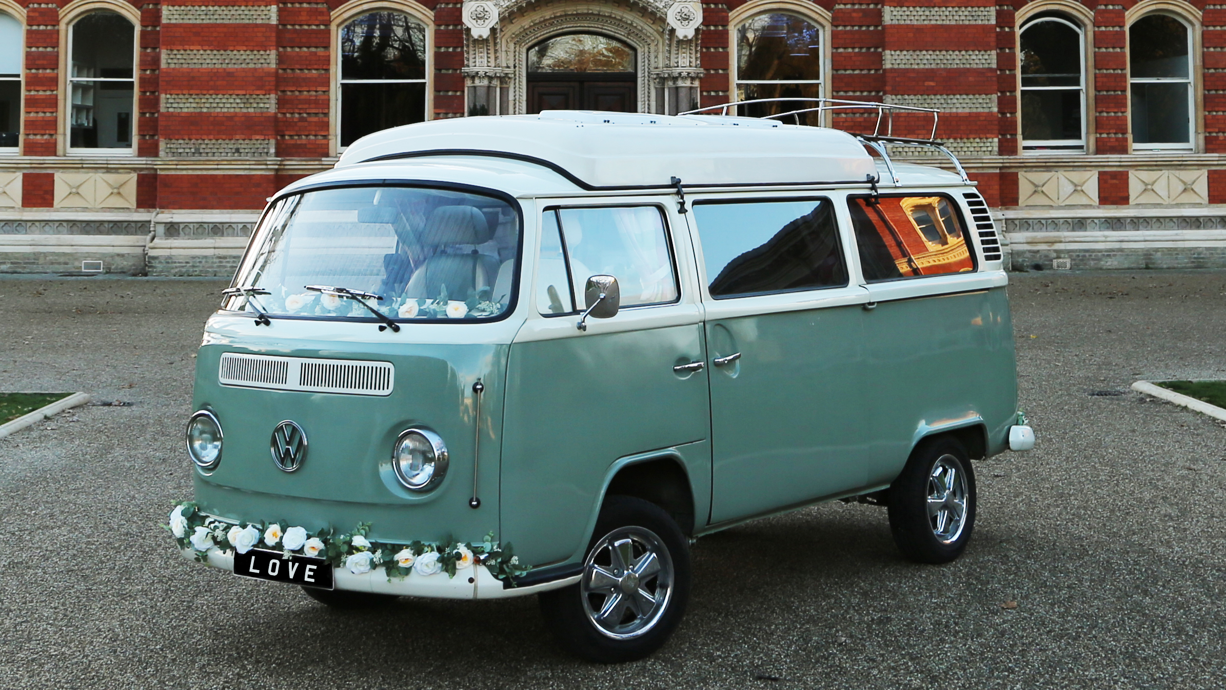 Volkswagen Bay Window Campervan wedding car for hire in London