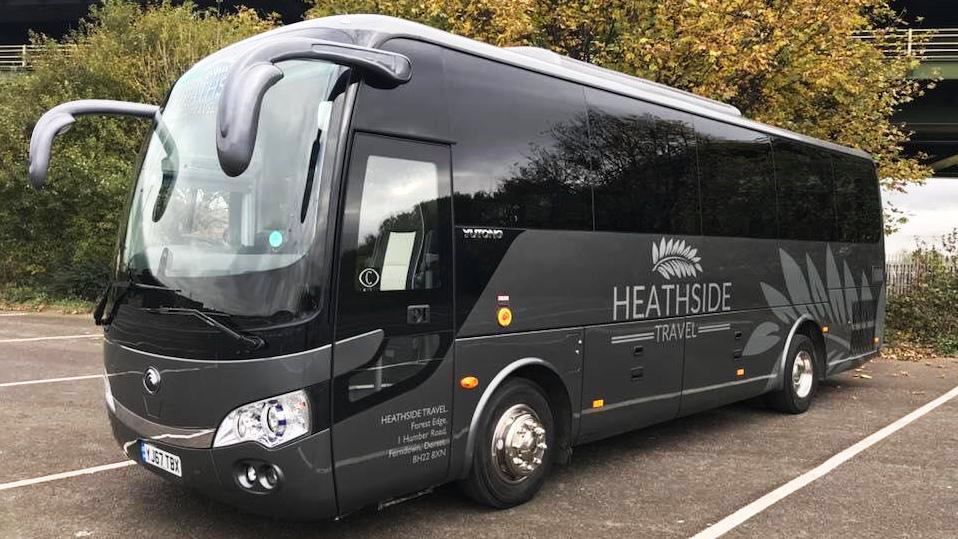 Modern 35 Seater Coach wedding car for hire in Bournemouth, Dorset