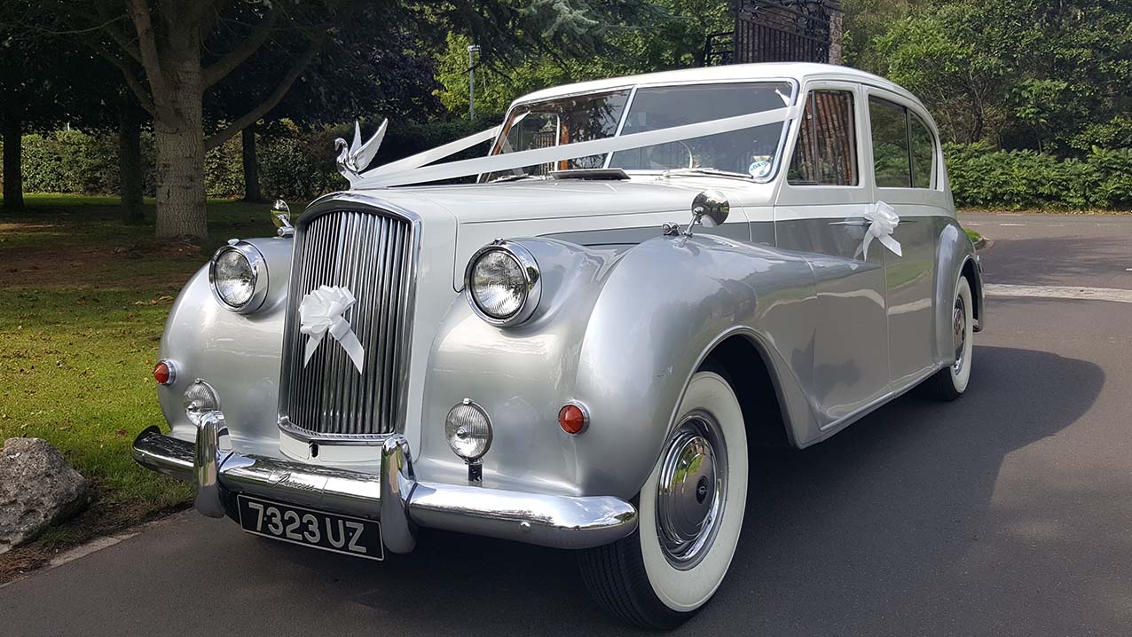 Classic  7-seater Austin Princess Limousine with White Ribbons