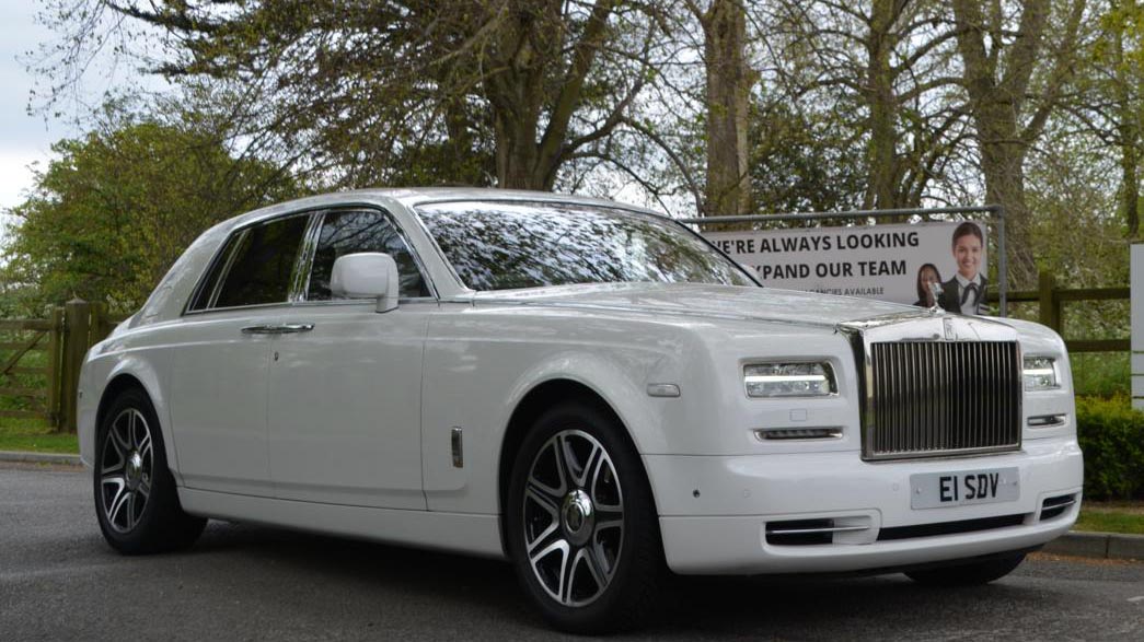 Project Kahn White Rolls Royce Phantom Car Hire London