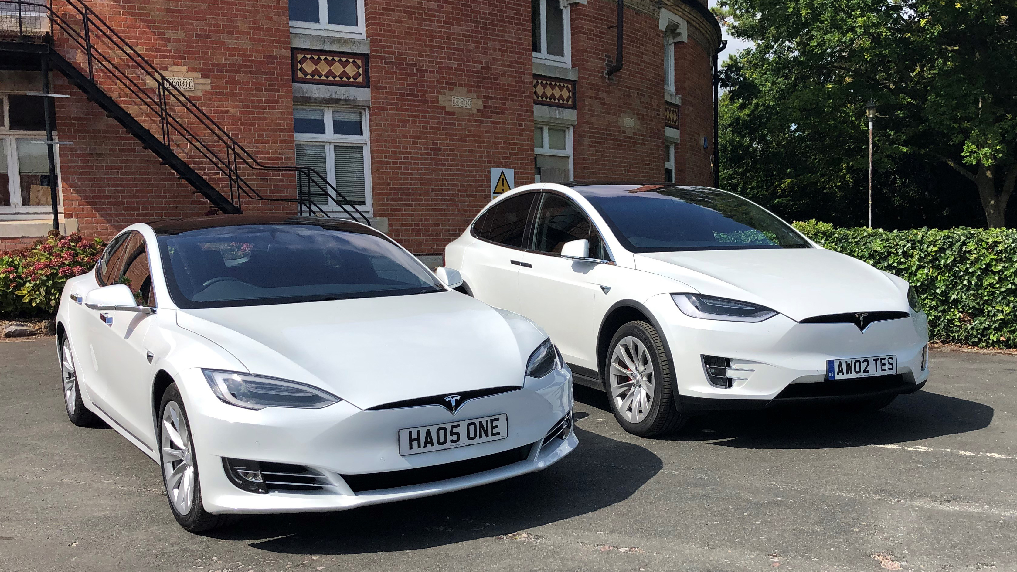 White Tesla Wedding Cars