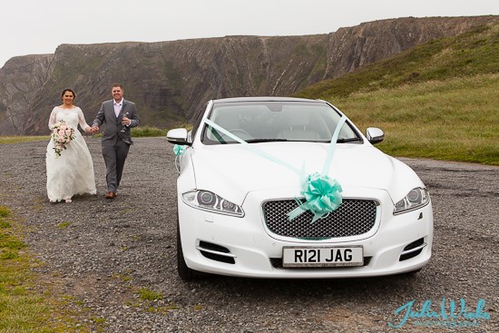 White Jaguar XJ LWB