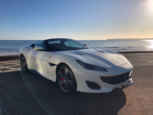 White Ferrari Portofino