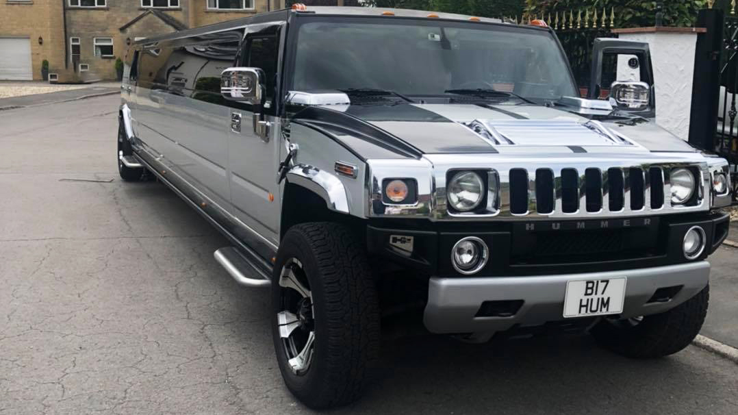 Hummer H2 Limousine wedding car for hire in Bradford, West Yorshire
