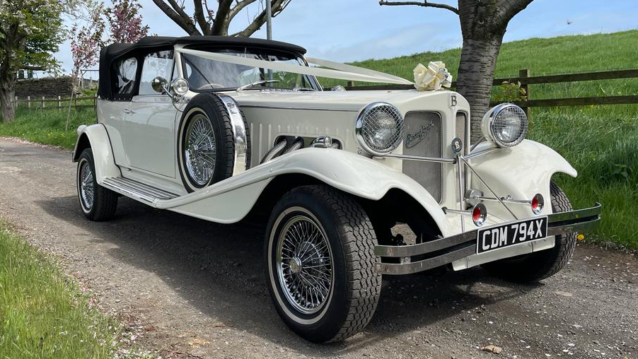 Beauford Convertible wedding car for hire in Leeds, West Yorkshire