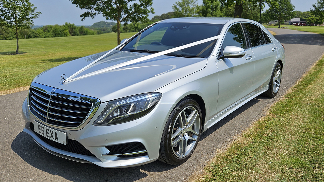 Mercedes S-Class wedding car for hire in Bristol