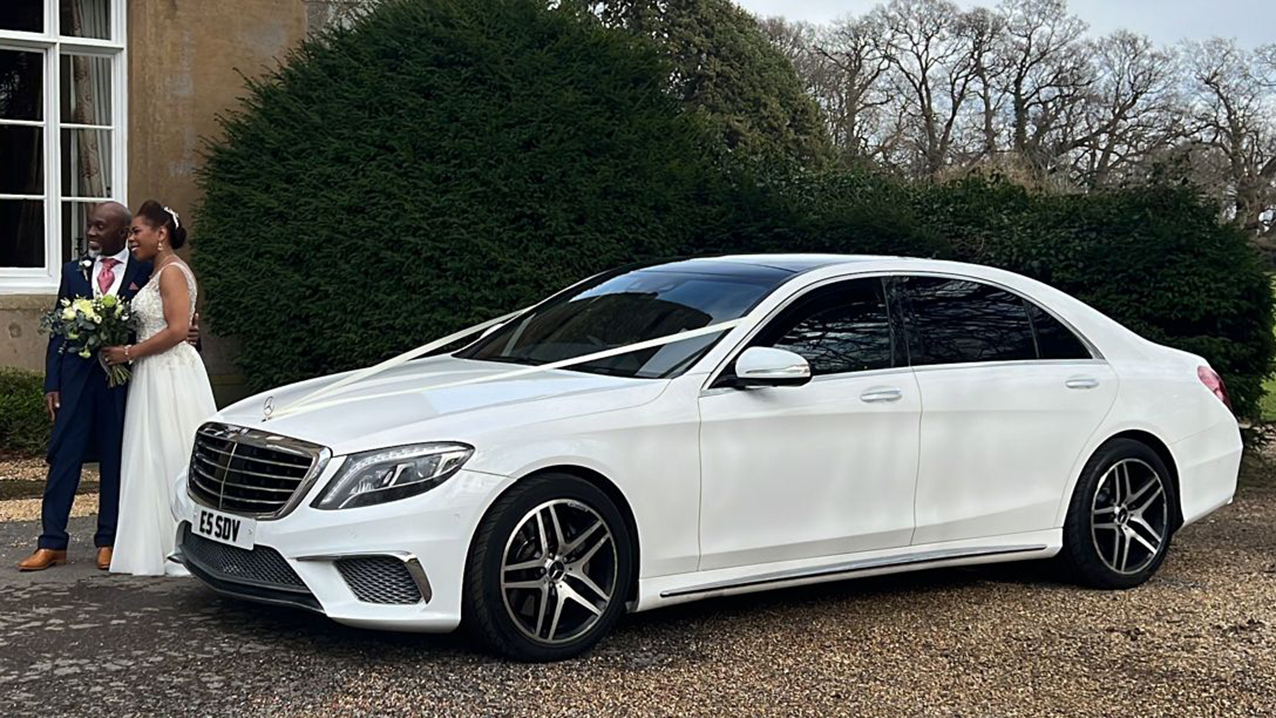Mercedes S-Class LWB wedding car for hire in London