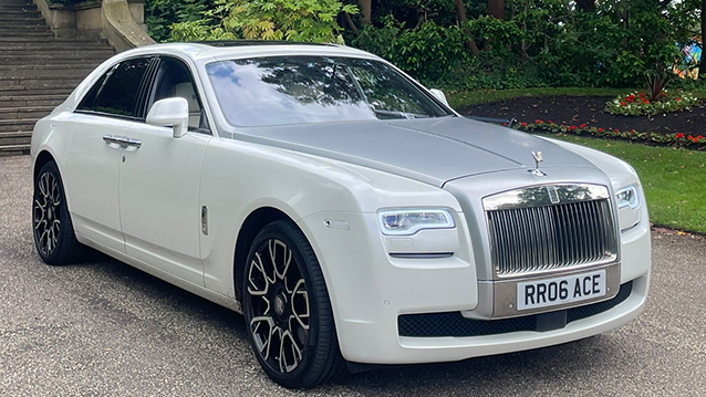 Rolls-Royce Ghost Series II Facelift wedding car for hire in Manchester