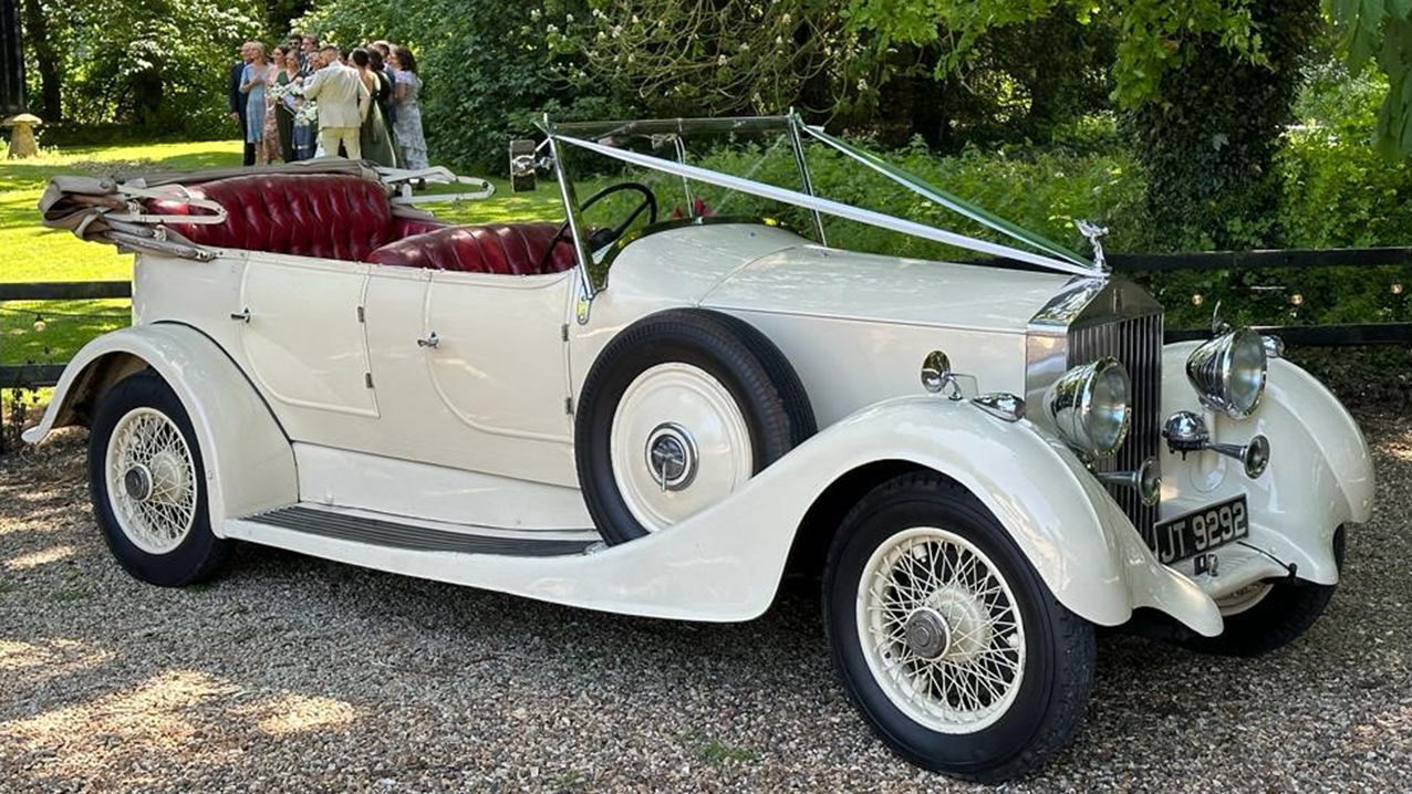 1938 Rolls-Royce Open Tourer wedding car for hire in Aylesbury, Buckinghamshire