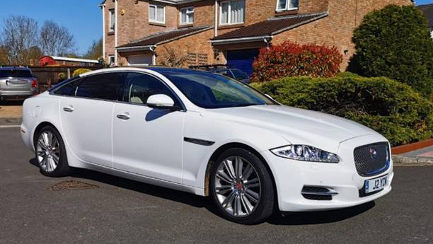 Jaguar XJ Supercharged wedding car for hire in Chippenham, Wiltshire