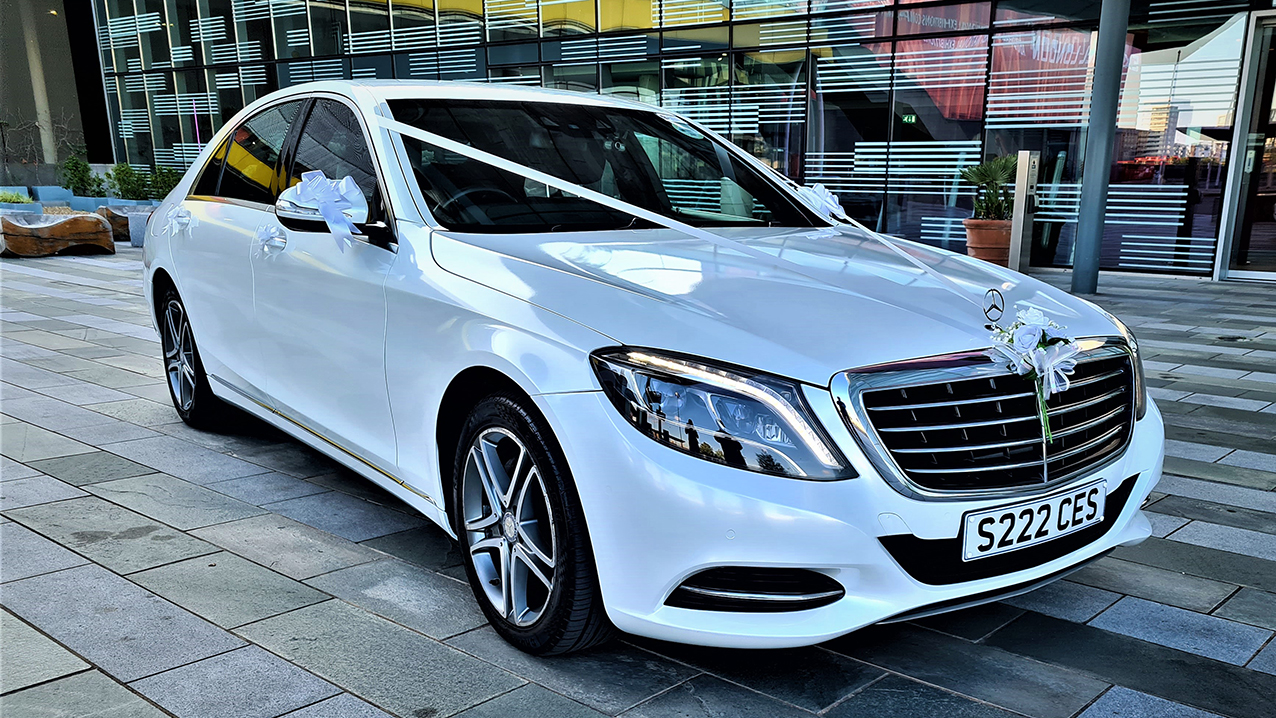 Mercedes S-Class LWB wedding car for hire in London
