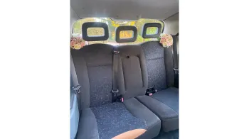 Rear Bench inside seat of Taxi Taxi equipped with 3-point seat betls