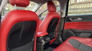 INterior photos shwing large ledroom in a sporty Alfa Romeo Giulia
