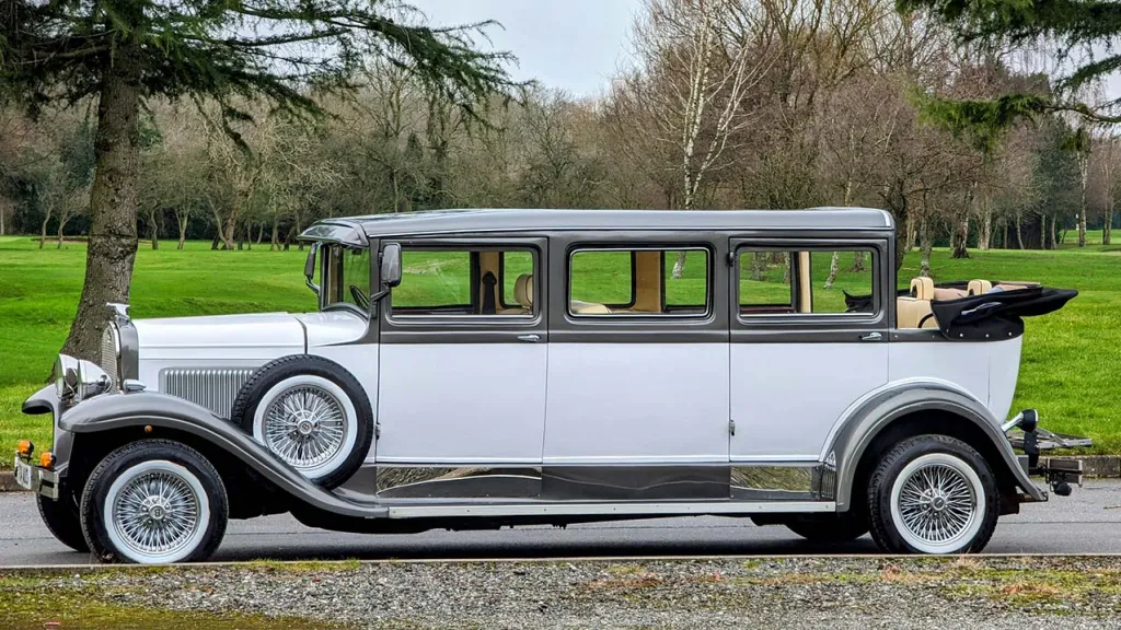 Left side of Vintage Bramwith with roof down