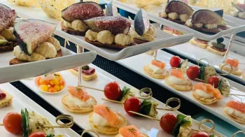 Sample savoury menu served on the Routemaster bus