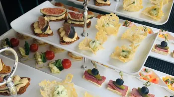 Sample savoury menu served on the Routemaster bus
