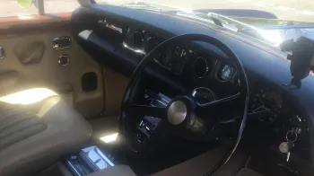 Front Seating area in a classic rolls-royce