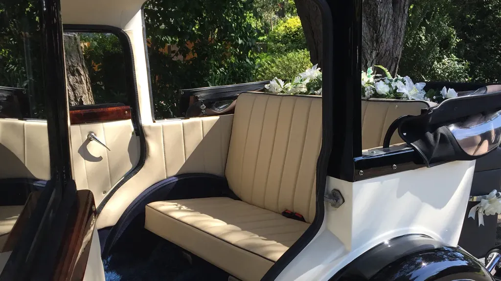 interior of Bramwith with cream leather interior