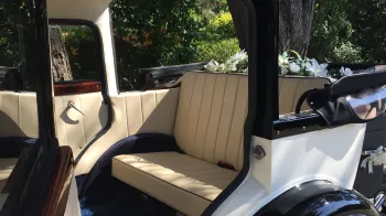 interior of Bramwith with cream leather interior