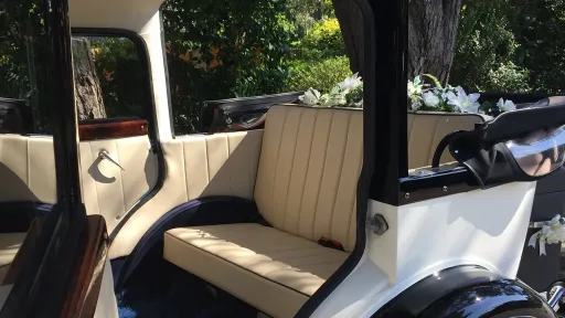 interior of Bramwith with cream leather interior